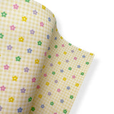 RAINBOW FLORAL GINGHAM | PREMIUM LEATHERETTE FABRIC - Eliza Henri