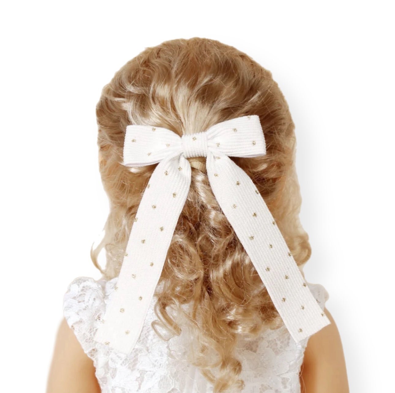 Corduroy Glitter Long Tail Bows- 3.5” - Eliza Henri