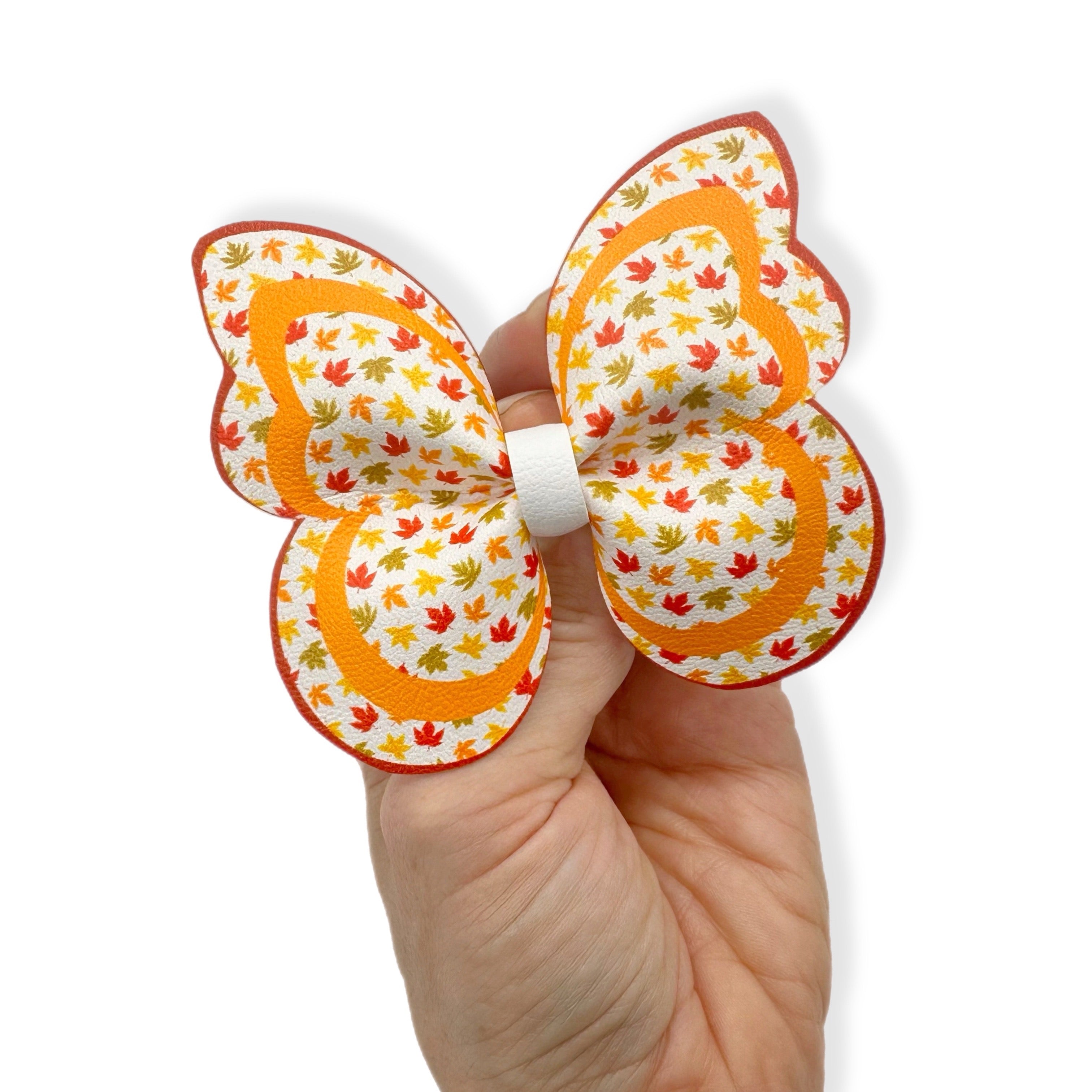 Code Names Sheet Autumn Breeze Butterfly Pinch Bows DIY Cut Out Faux Leather Fabric She ...