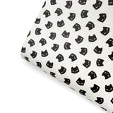 Black Cats Premium Faux Leather Fabric - Eliza Henri