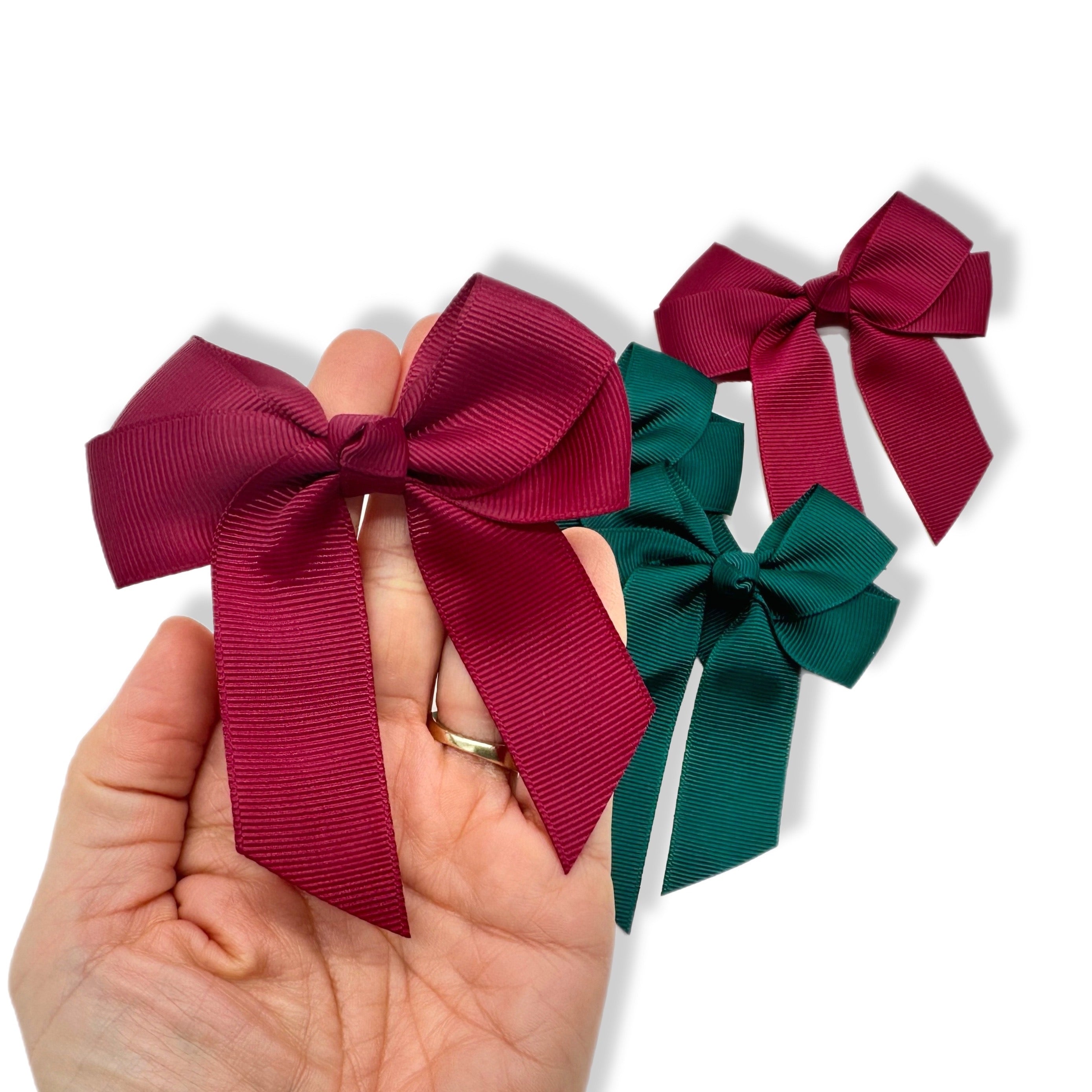 Grosgrain Ribbon Hair Bows 4” - Eliza Henri