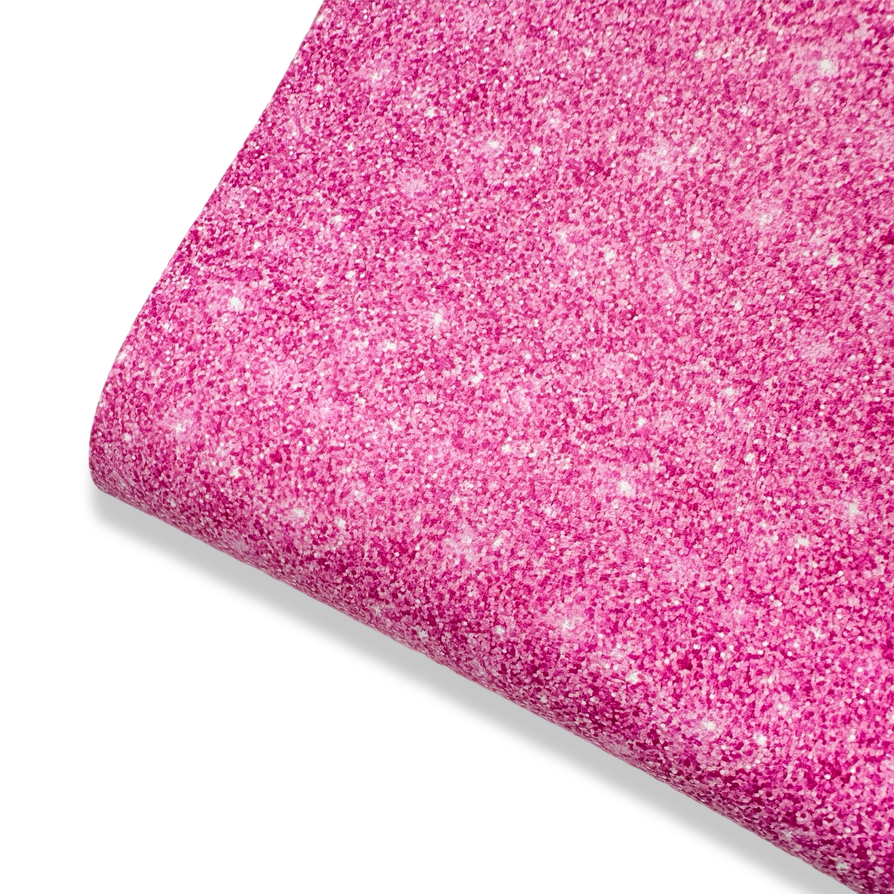 Party Princess Pink Faux Glitter Effect Premium Faux Leather Fabric - Eliza Henri