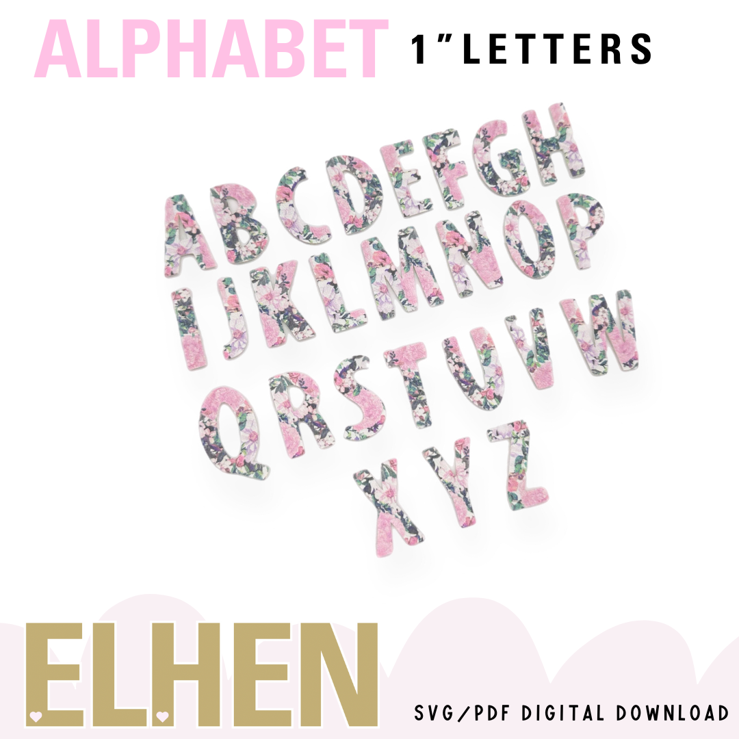 Exclusive EH Alphabet Letters 1'' SVG/PDF - Eliza Henri