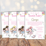 Pretty Tooth Fairy Girl Certificates- A4 Premium Card - Eliza Henri