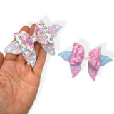Mermaid Livia Bows- DIY Cutout Faux leather Hair Bows