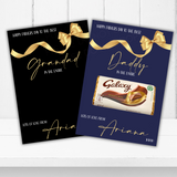 Gift Bow Fathers Day In the entire Galaxy Chocolate Boards- Premium Card - Eliza Henri