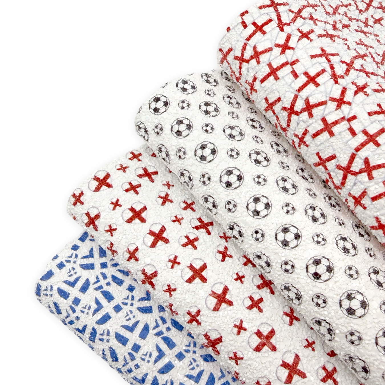 FOOTBALL FEVER CHUNKY GLITTER FABRIC - Eliza Henri