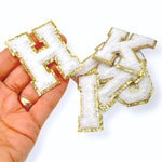 White Letters Chenille Patches - Eliza Henri