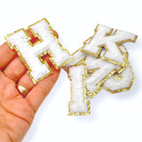 White Letters Chenille Patches - Eliza Henri