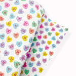 CONVERSATION CANDY HEARTS CHUNKY GLITTER FABRIC - Eliza Henri