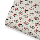 The Xmas Penguin Premium Faux Leather Fabric