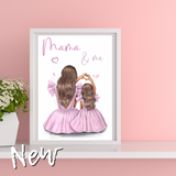Mama & Me Girly Premium Card or Canvas Prints - Eliza Henri