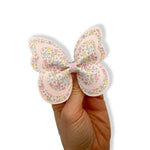 BUNNY PEEPS BUTTERFLY PINCH BOWS - DIY CUT OUT FAUX LEATHER FABRIC SHEETS - Eliza Henri