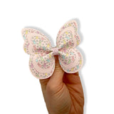 BUNNY PEEPS BUTTERFLY PINCH BOWS - DIY CUT OUT FAUX LEATHER FABRIC SHEETS - Eliza Henri