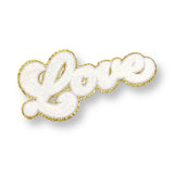 Love White Chenille Patches 10” - Eliza Henri