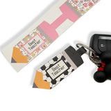 Patterned Bow Pencil DIY Keyring Cut Out Faux Leather Fabric Sheets
