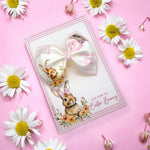 LOVE FROM THE EASTER BUNNY PINK GINGHAM- BOW DISPLAY CARDS- SINGLE OR PACK OF 4 - Eliza Henri