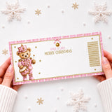 Printed Tickets/Vouchers- Pink Nutcracker Teddy Bear
