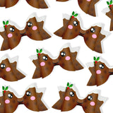 CHRISTMAS PUDDING FAUX LEATHER DIY HAIR BOW LOOPS & CRAFT CUTOUT SHEETS