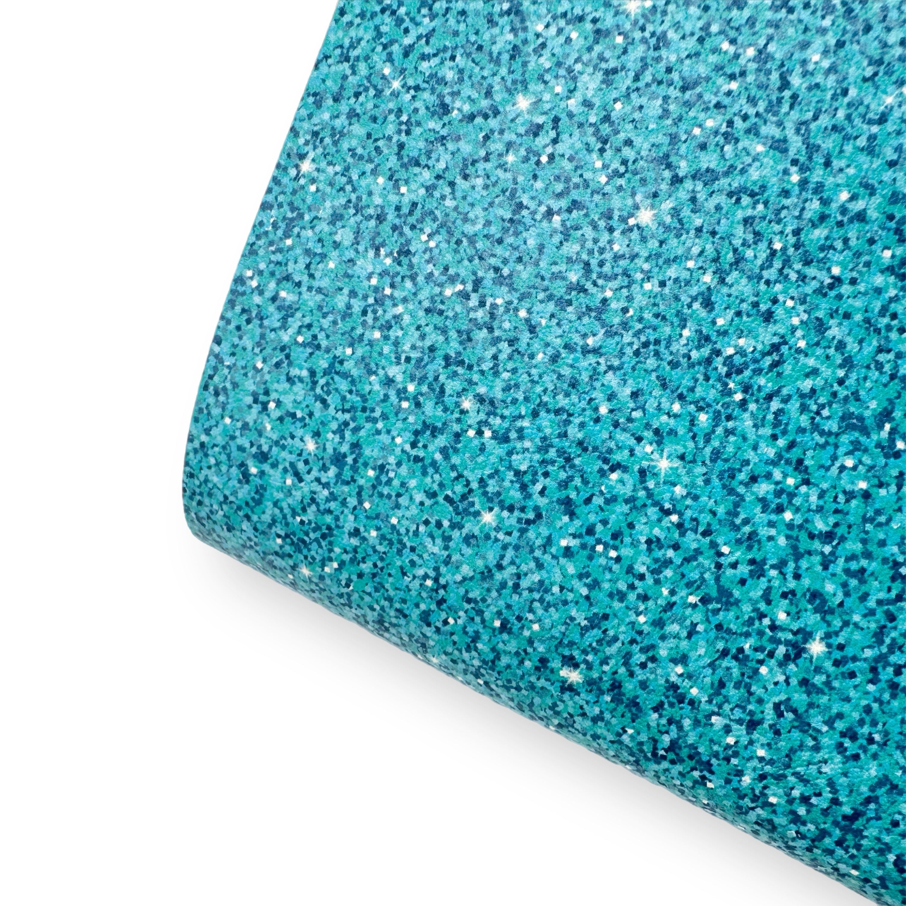 Under the Sea Faux Glitter Effect Premium Faux Leather Fabric - Eliza Henri