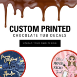CUSTOM PRINTED CHOCOLATE TUB DECAL - Eliza Henri