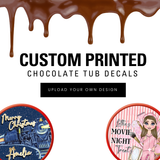CUSTOM PRINTED CHOCOLATE TUB DECAL - Eliza Henri