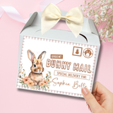 URGENT BUNNY MAIL NEUTRAL GIRLS GINGHAM PRINTED TREAT BOX LABELS- SOLVENT DECAL