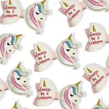 ALWAYS BE A UNICORN BOW HALVES- EMBROIDERED DIY BOW LOOPS 3.5'' - Eliza Henri
