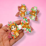 WILD  & CUTE DOLLY BOW 3.5” | PRE CUT DIY HAIR BOW LOOPS