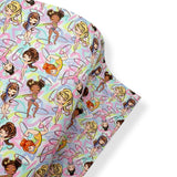 HULA HOOP GYMNAST PREMIUM FAUX LEATHER FABRICS