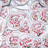 Exclusive EHC Christmas NICE LIST Badge FACE- Shaker Felties - Eliza Henri