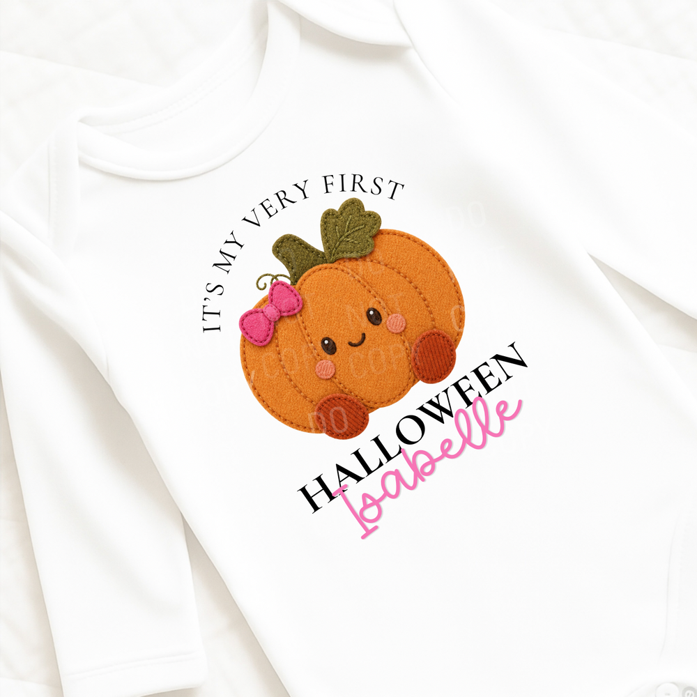 My First Halloween- Girlie Pumpkin | DTF Transfers