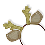 Fawn Baby Deer Ears & Antlers Glittery Headband Slider Felties - Eliza Henri