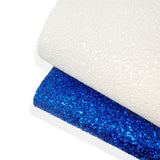 Royal Blue & White Core Glitter Duo