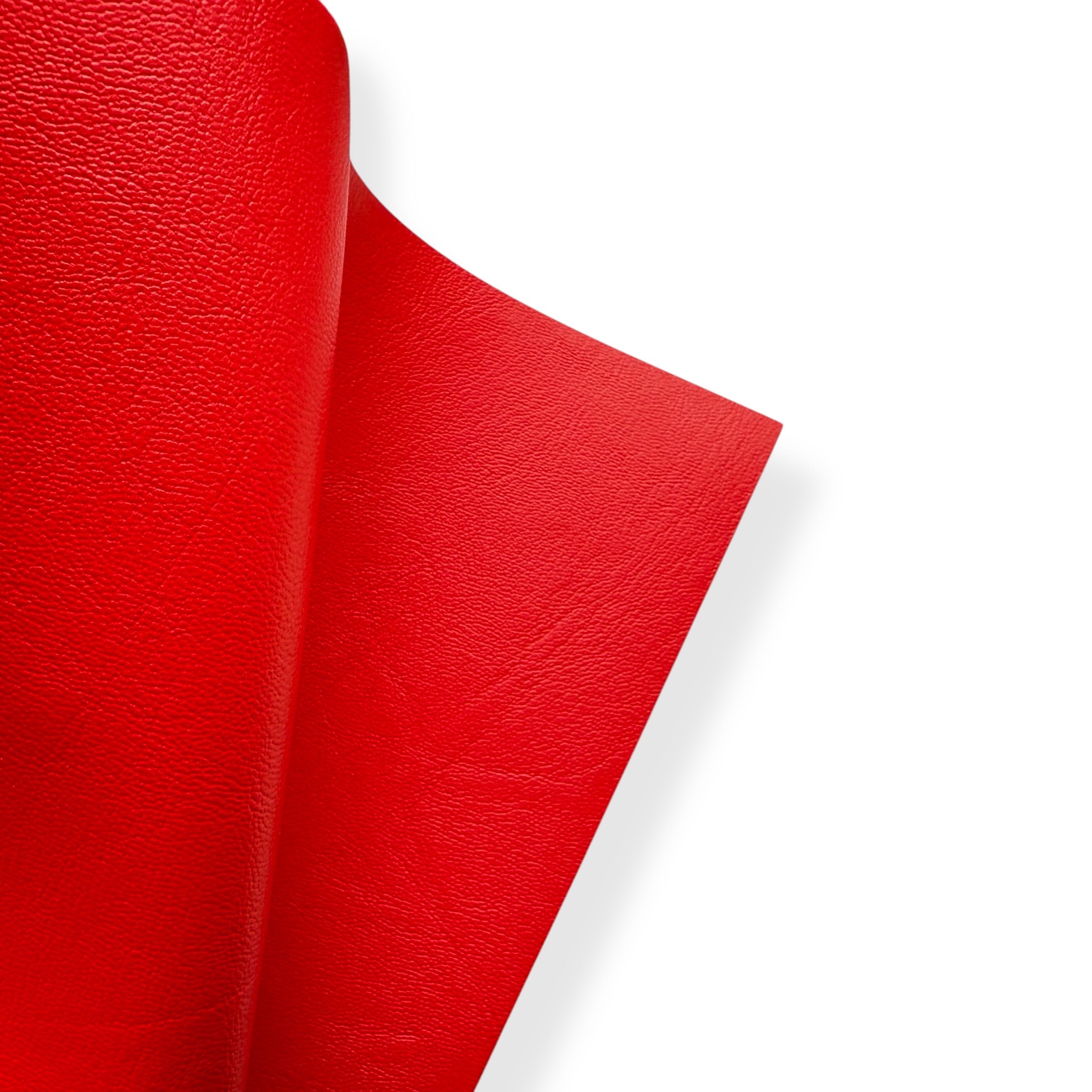 SIREN RED CORE COLOUR PREMIUM FAUX LEATHER FABRIC SHEETS - Eliza Henri