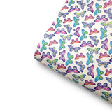 Bright Butterflies Premium Faux Leather Fabric - Eliza Henri