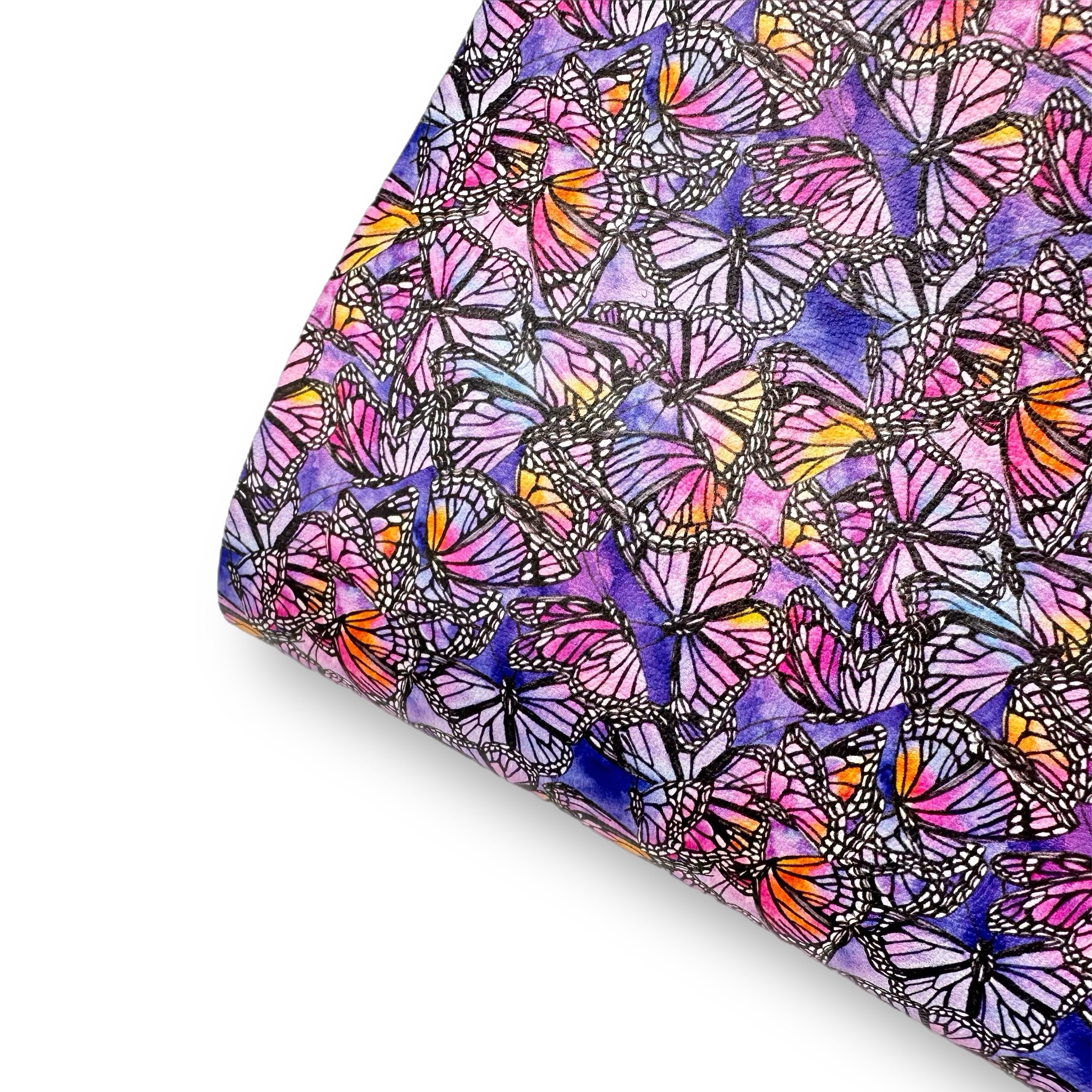 Mystical Butterfly Wings Premium Faux Leather Fabric - Eliza Henri