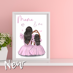 Mama & Me Girly Premium Card or Canvas Prints - Eliza Henri