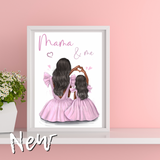 Mama & Me Girly Premium Card or Canvas Prints - Eliza Henri