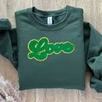 Love Green Chenille Patches 10” - Eliza Henri