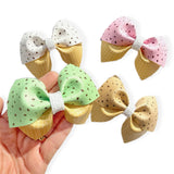 FAVE FLAVOURS - ICE CREAM BOWS FAUX LEATHER CUTOUTS