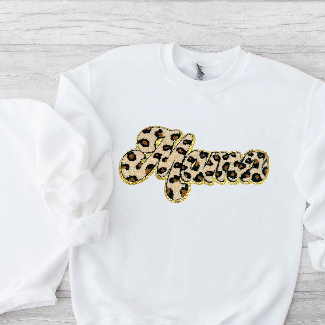 Mama Leopard Fuzzy Chenille Patches 10” - Eliza Henri