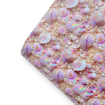 Seashell Heaven Premium Faux Leather Fabric - Eliza Henri