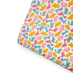 Dino Mix Up Premium Faux Leather Fabric - Eliza Henri