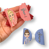 Gingham School Dolly’s 3.5” | Pre Cut DIY Hair Bow Loops - Eliza Henri