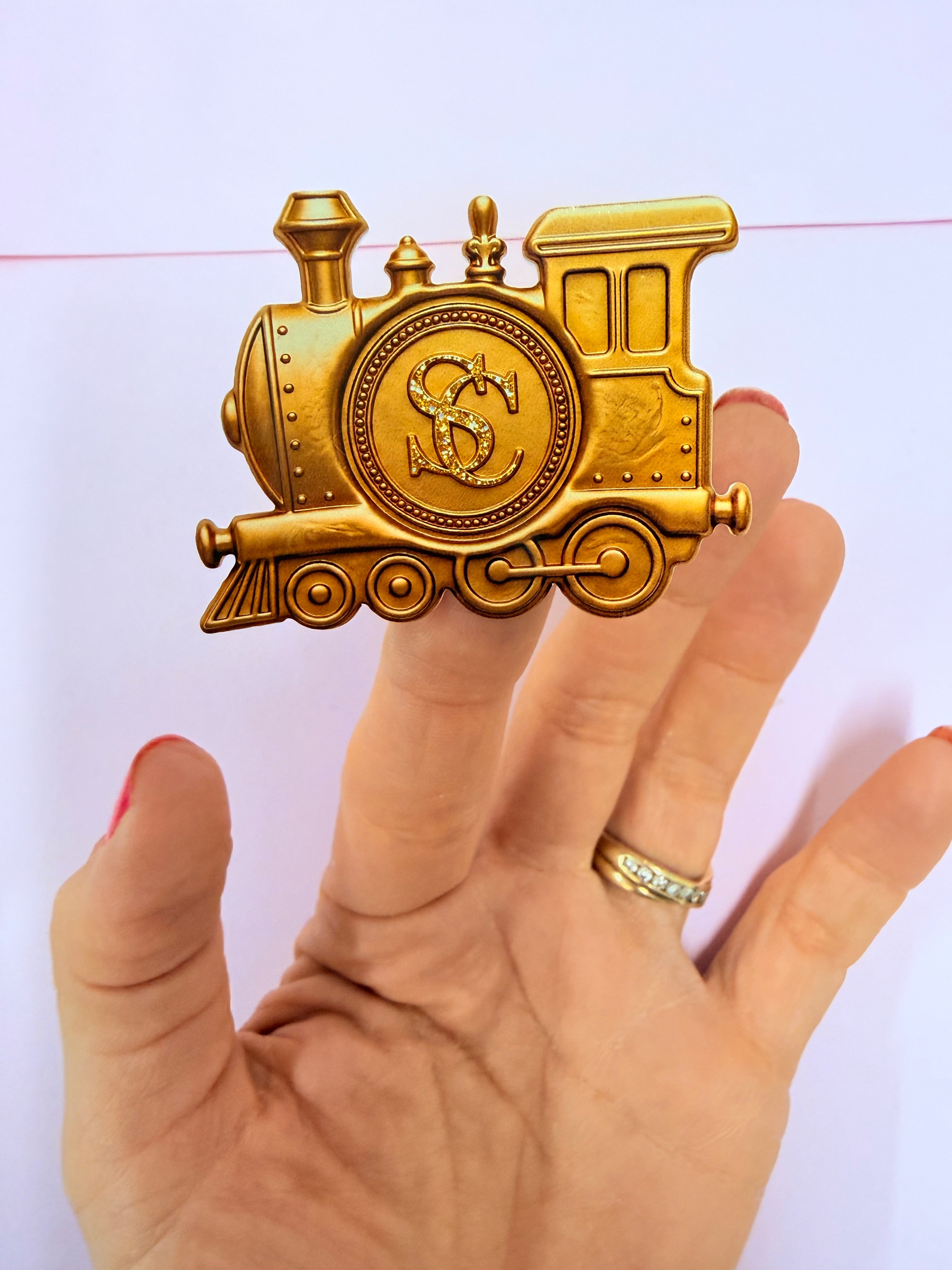 Express Train Shaped North Pole Official Wax Seal Effect Solvent Stickers - Eliza Henri
