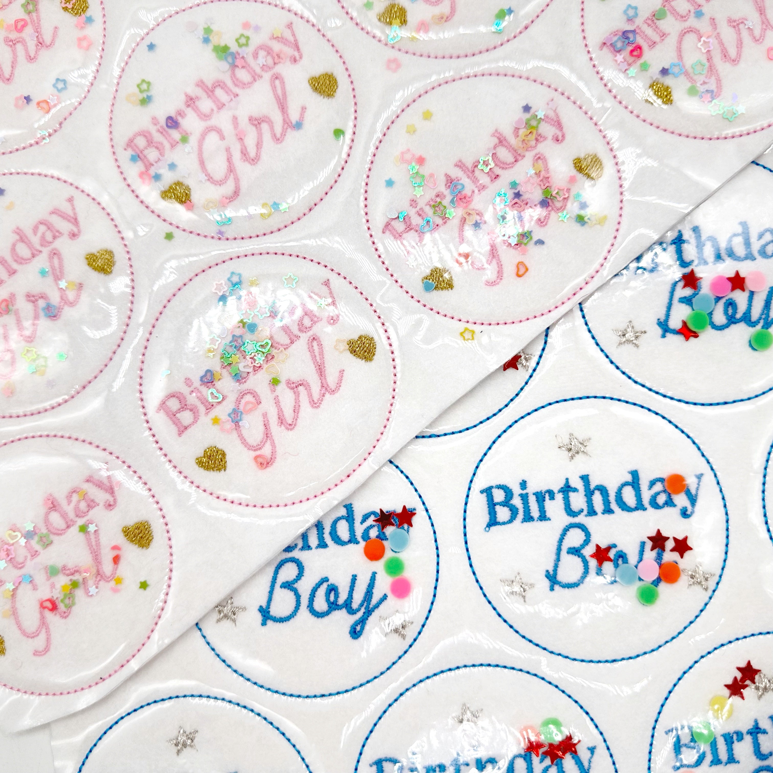 EH Birthday Boy Birthday Girl Badge Shaker Felties - Eliza Henri
