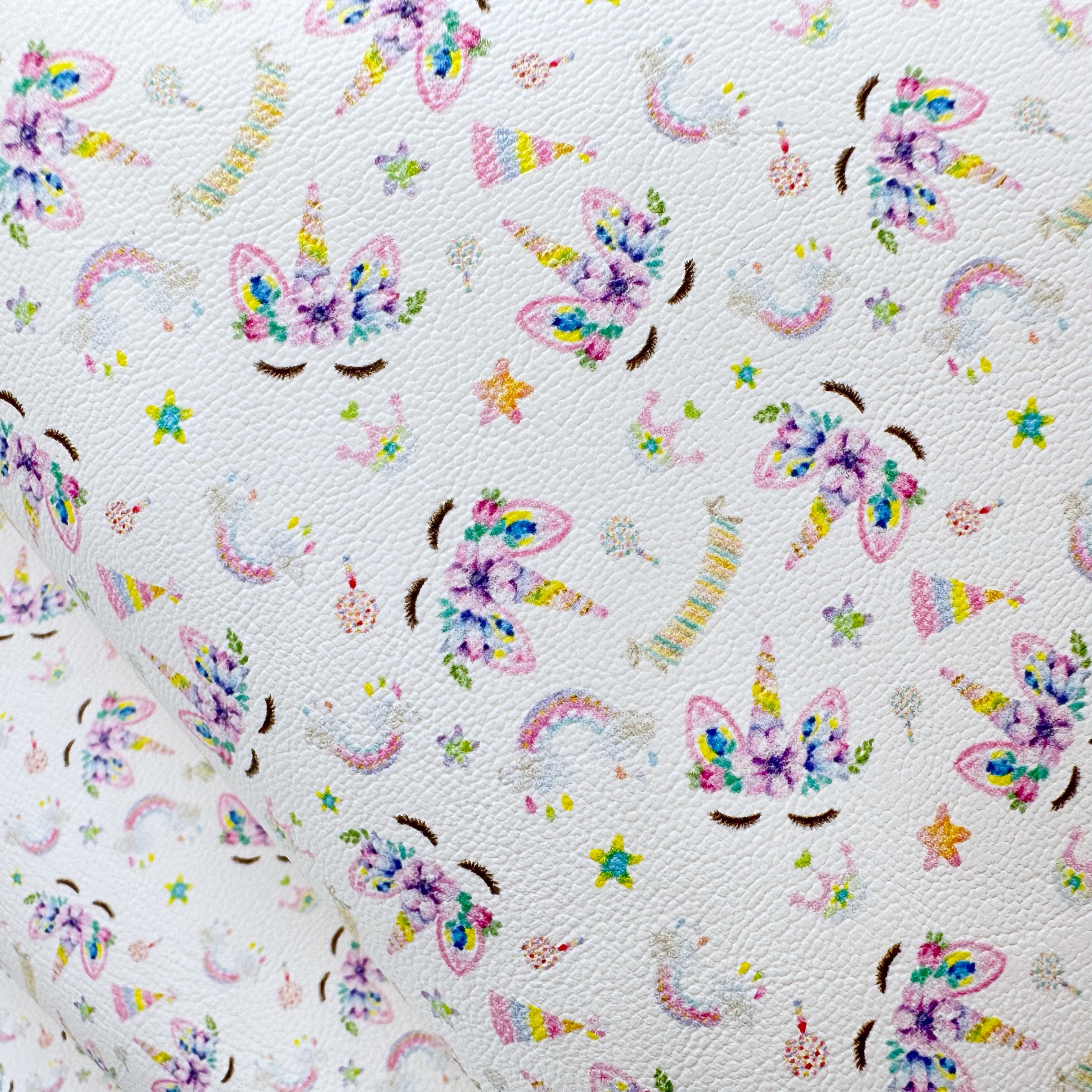 Sleepy Unicorn Lane - Multi Directional Premium Faux Leather Fabric Sheets - Eliza Henri