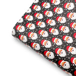 Embroidered Santas Premium Faux Leather Fabric Sheets - Eliza Henri