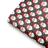 Embroidered Santas Premium Faux Leather Fabric Sheets - Eliza Henri